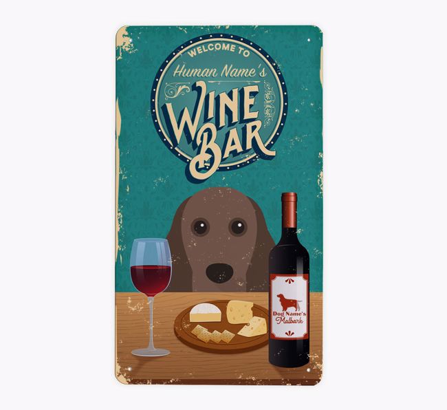 Wine Bar: Personalised {breedFullName} Metal Sign